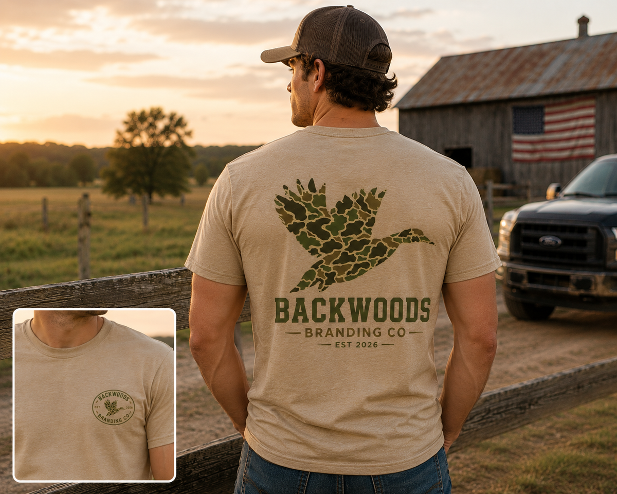 Backwoods Branding Co. Camo Duck Graphic Tee