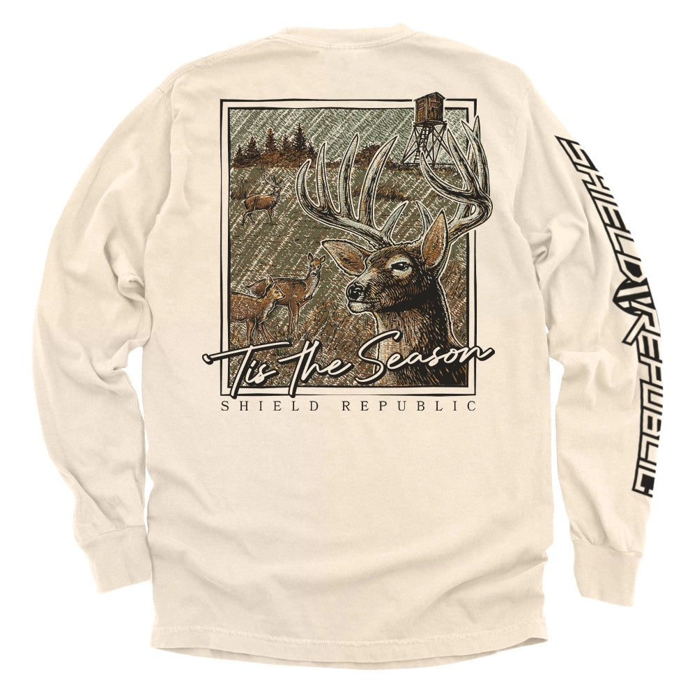 Tis the Season Deer - Comfort Color Long Sleeve