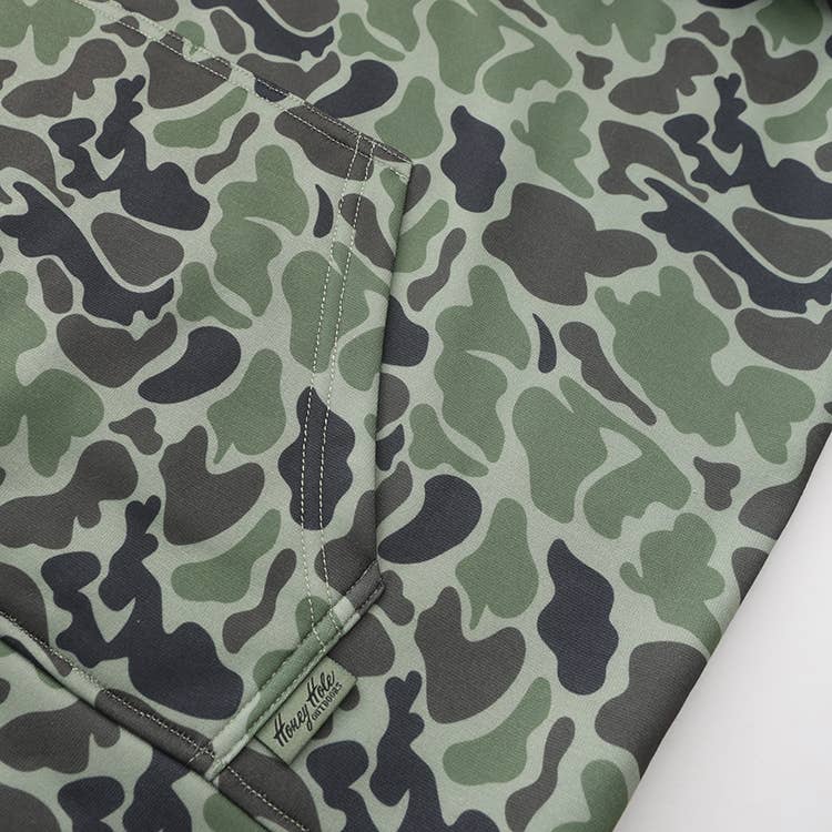 Honey Hole Outdoors - Fleece Hoodie - Duck Camo