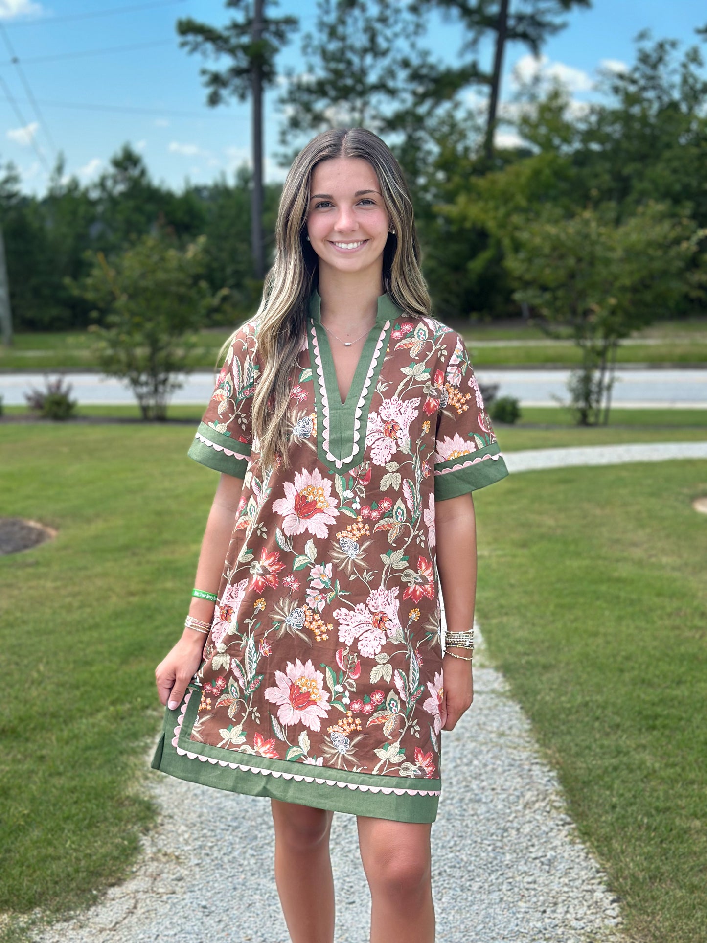 Boho Bloom Mini Dress
