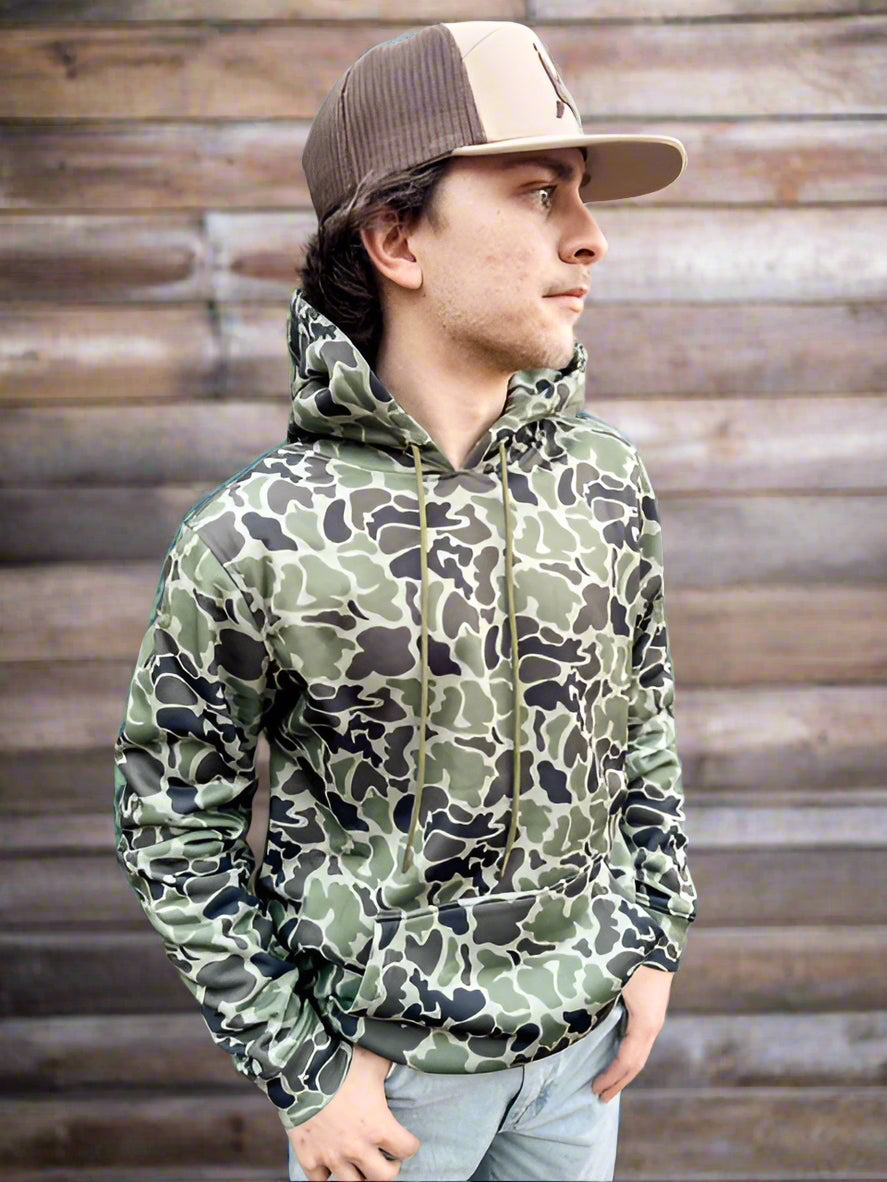 Honey Hole Outdoors - Fleece Hoodie - Duck Camo