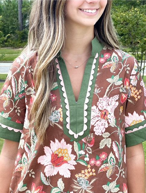 Boho Bloom Mini Dress