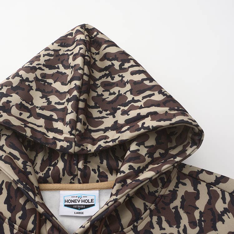 Honey Hole Outdoors - Fleece Hoodie - Duck Boat Camo