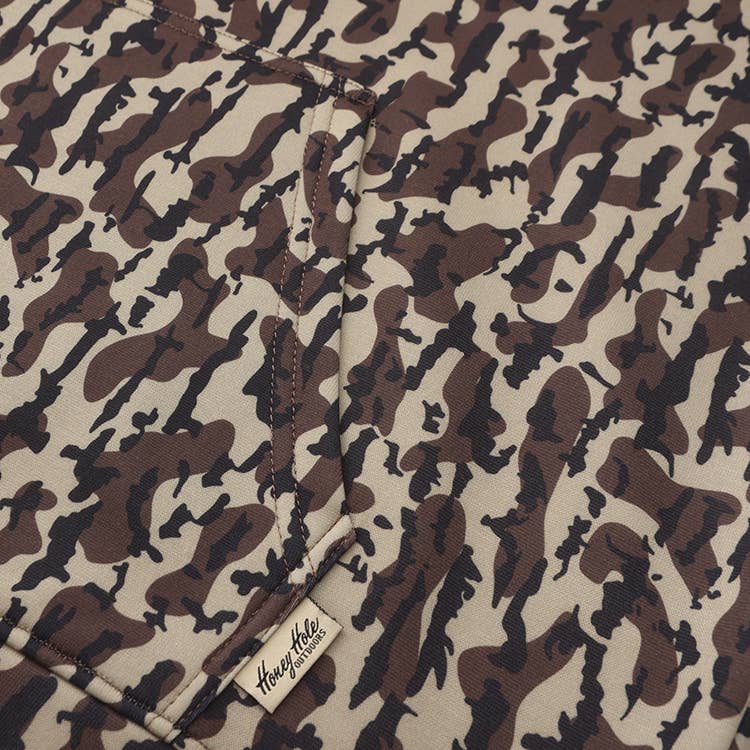 Honey Hole Outdoors - Fleece Hoodie - Duck Boat Camo