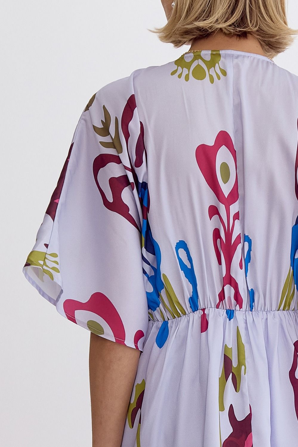 Entro Printed Babydoll Mini Dress