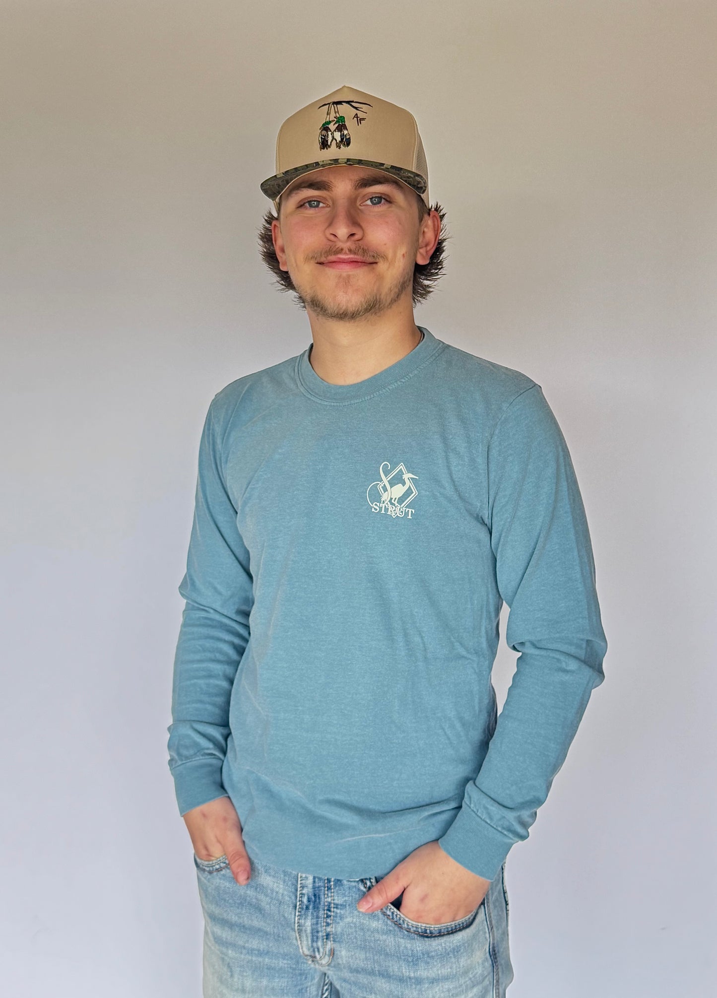 Long Sleeve Blue Last Call T-shirt - SALE