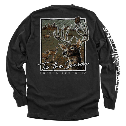 Tis the Season Deer - Comfort Color Long Sleeve