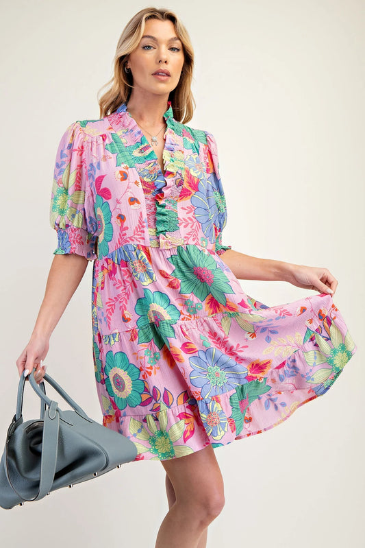 Peach Blossom Dress - Powder Pink