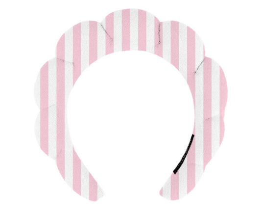 Pink Striped “Get Ready With Me” Headband