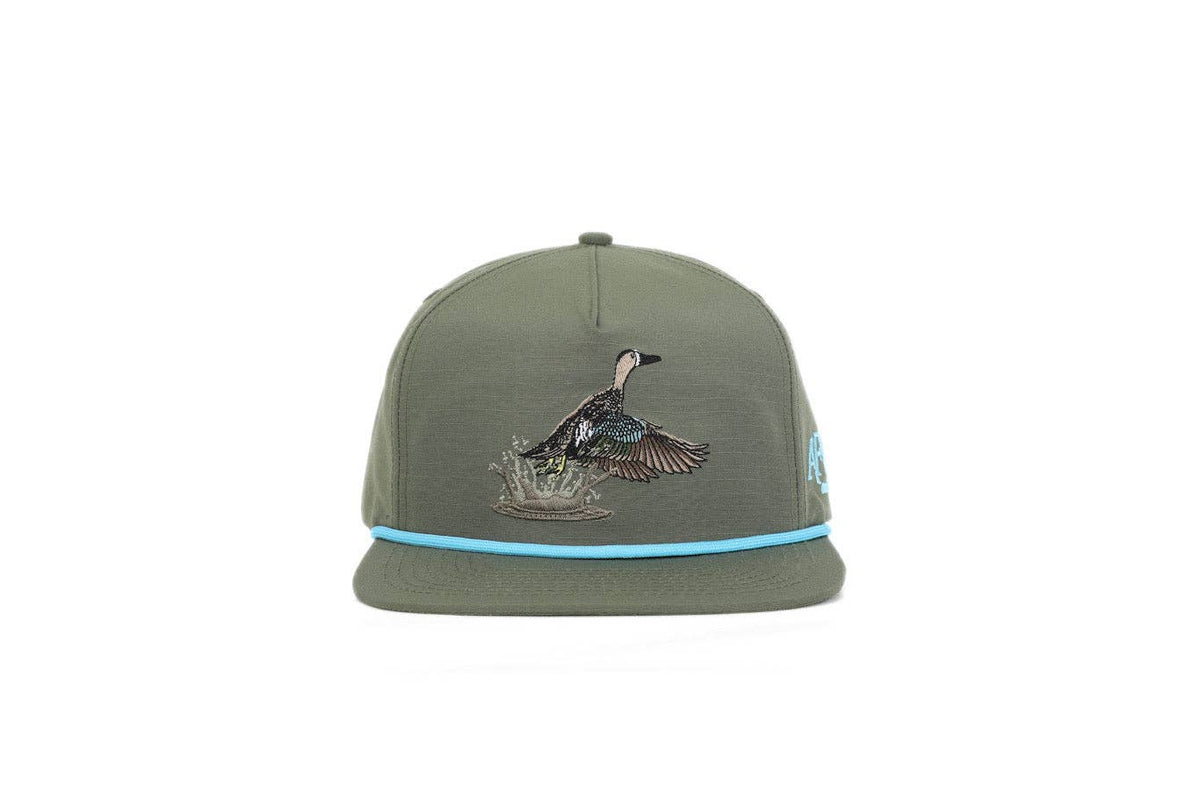 American Flyway Waterfowl - Moss Green Blue Wing Teal RipStop Hat
