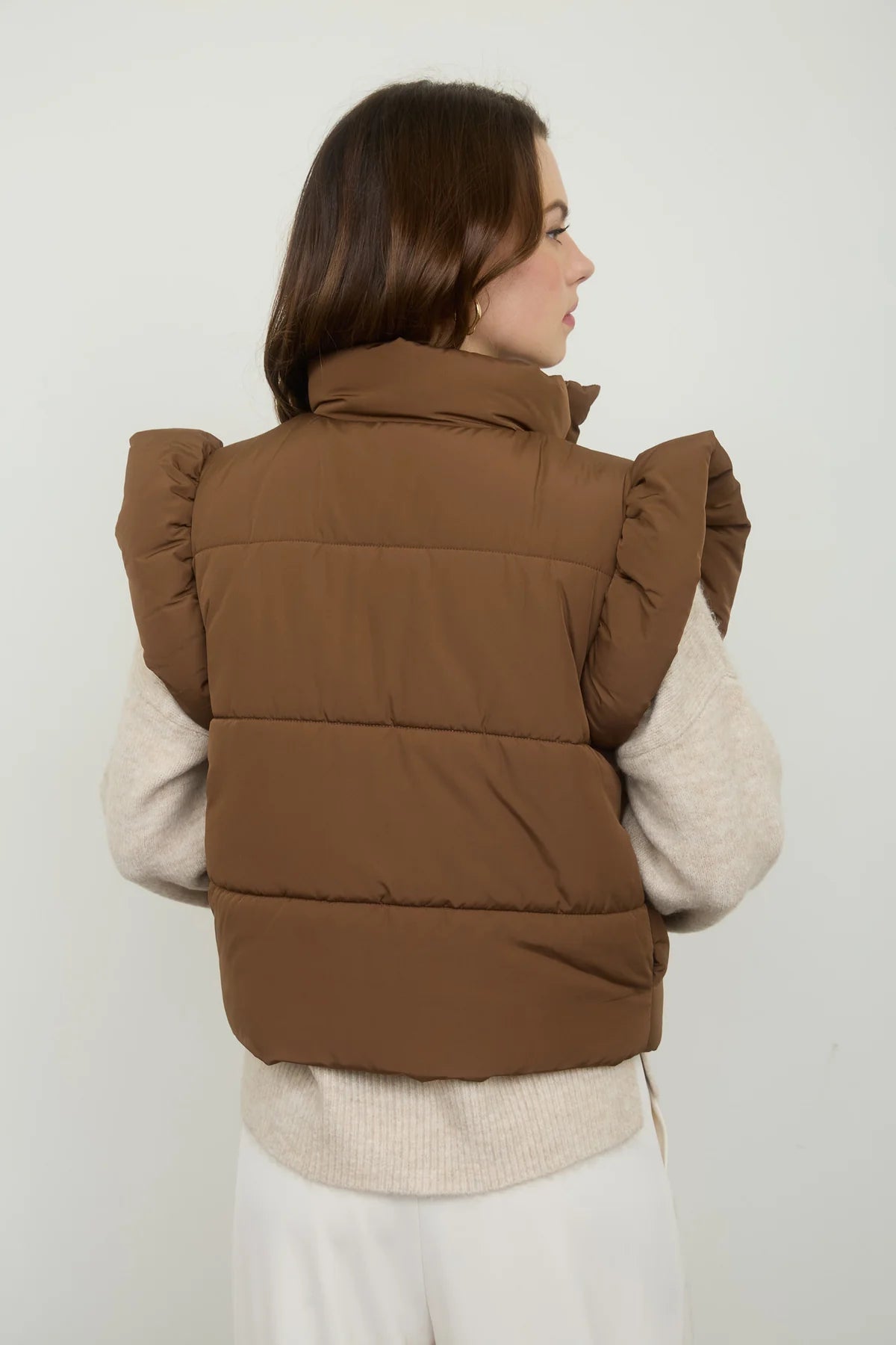 Bow Detail Puffer Vest