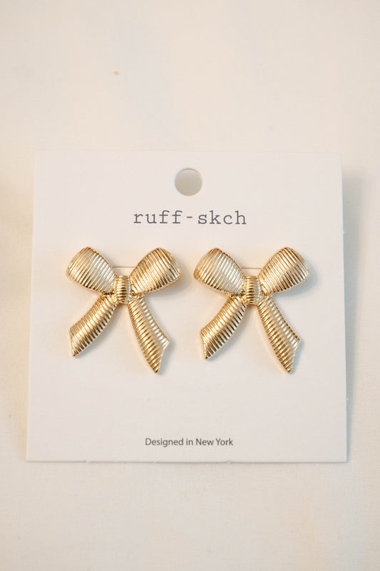 Textured Ribbon Earrings