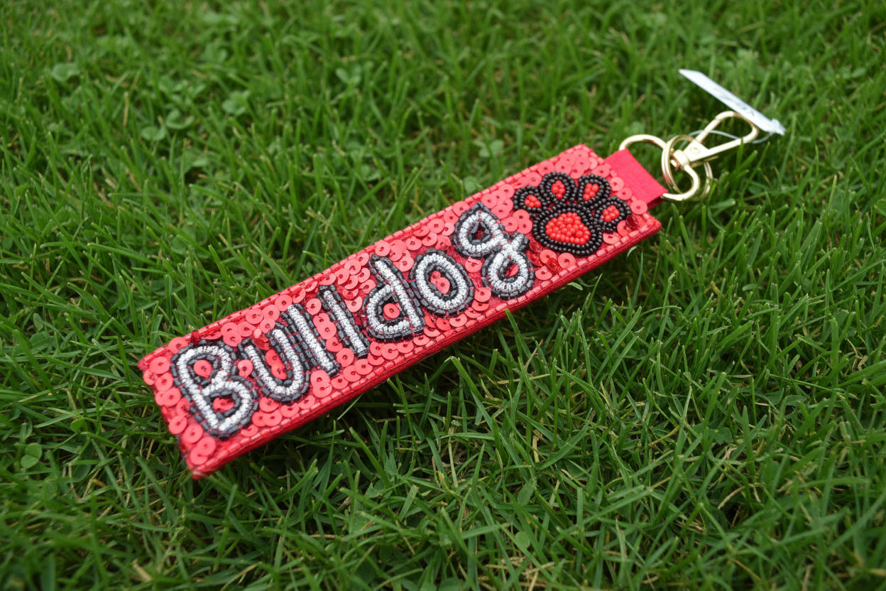 GameDay Sequin Keychain (Bulldogs)