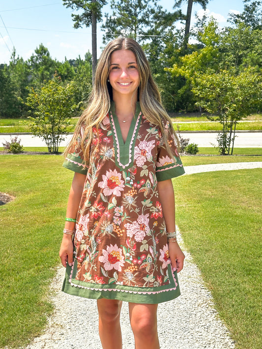 Boho Bloom Mini Dress
