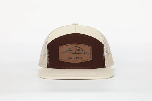 Leather Patch 7 Panel Trucker Hat