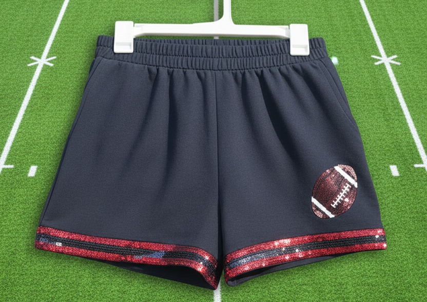 ❤️🏈 Umgee Game Day Sequin Football Shorts