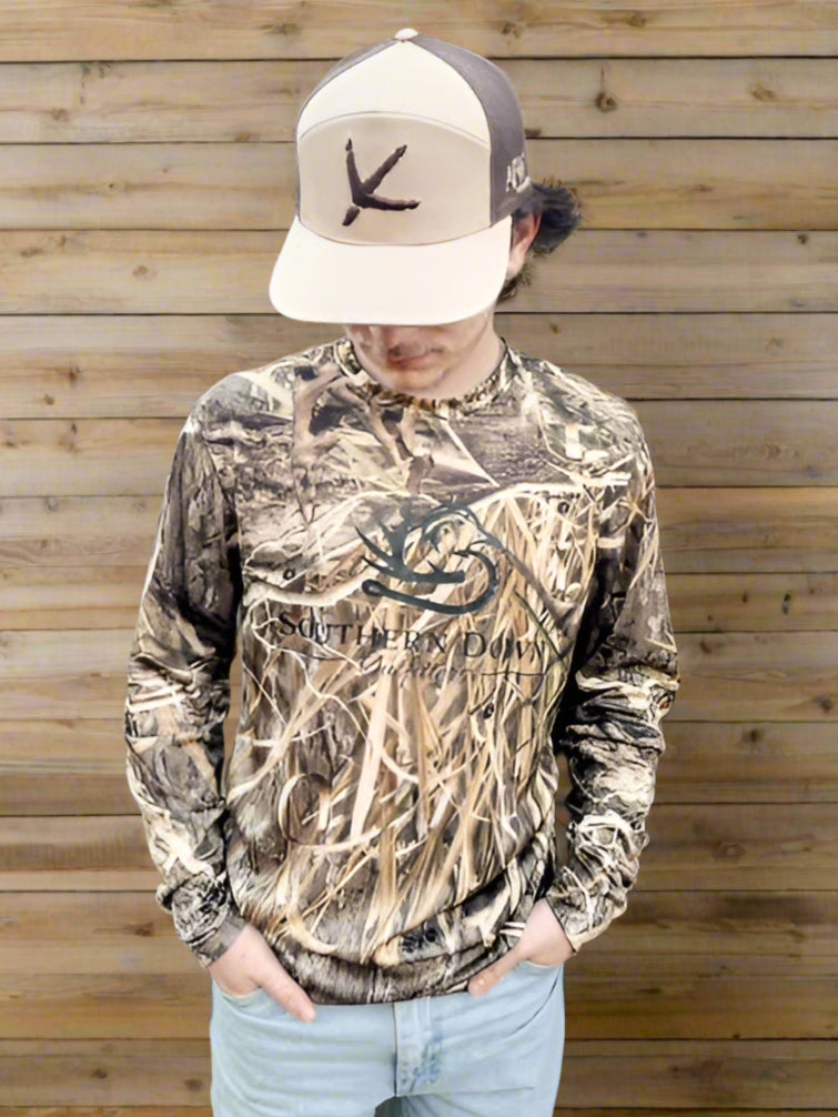 Long Sleeve Sdo Logo Habitat Camo Upf Shirt